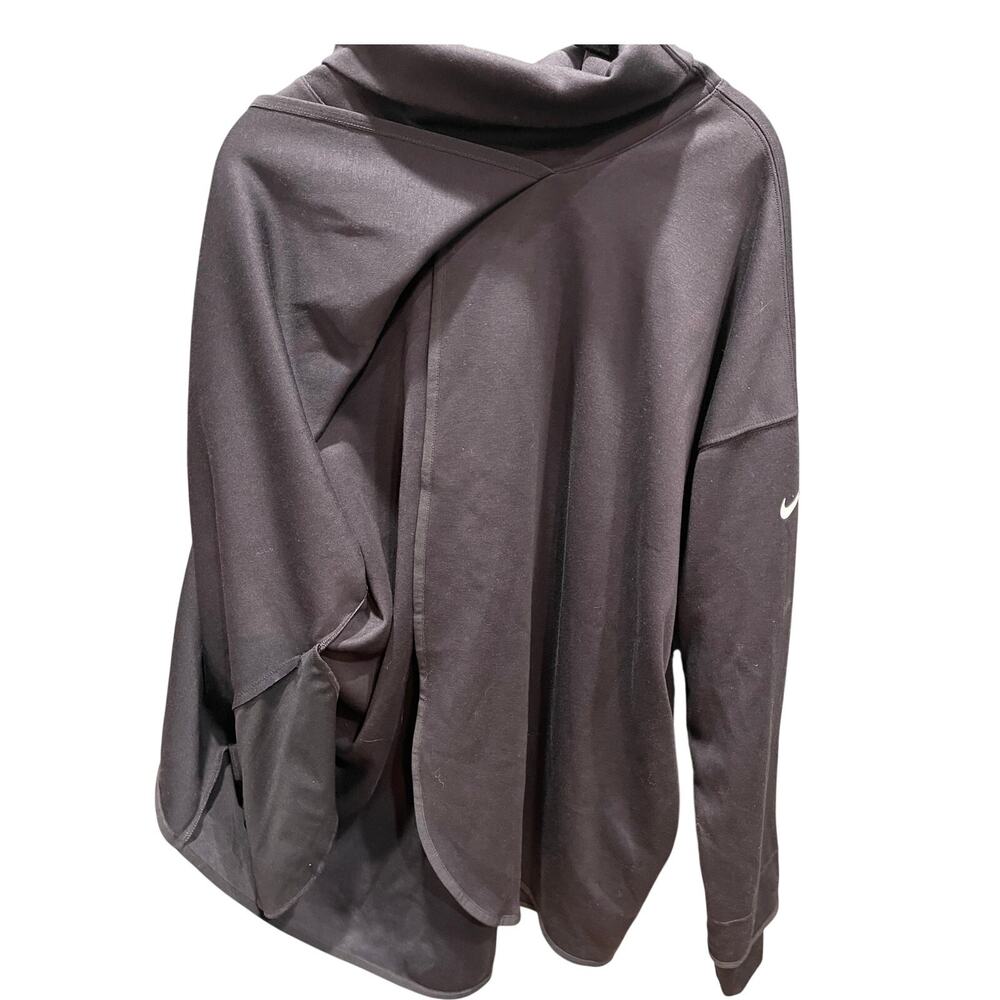 Nike Maternity Reversible Dri-Fit Pullover Black XL Long Sleeve Nursing Gym - Picture 5 of 9